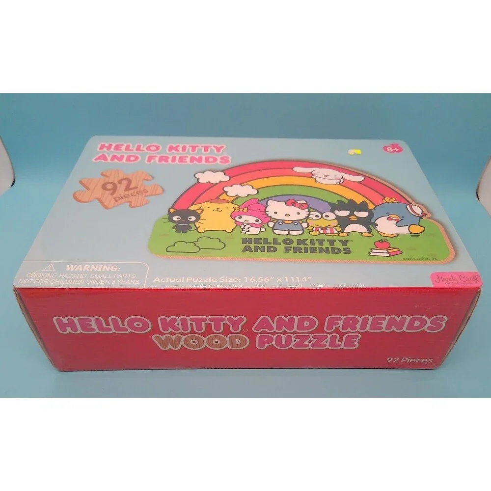 Sanrio - Hello Kitty and Friends Rainbow Wood Puzzle - 92 Pieces  16.56x11.14
